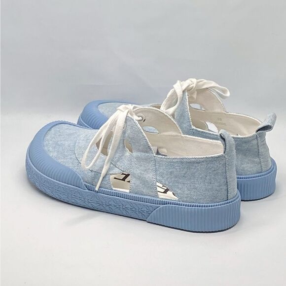 Loewe Cut-Out Platform Denim Sneakers size 39 - Picture 9 of 14